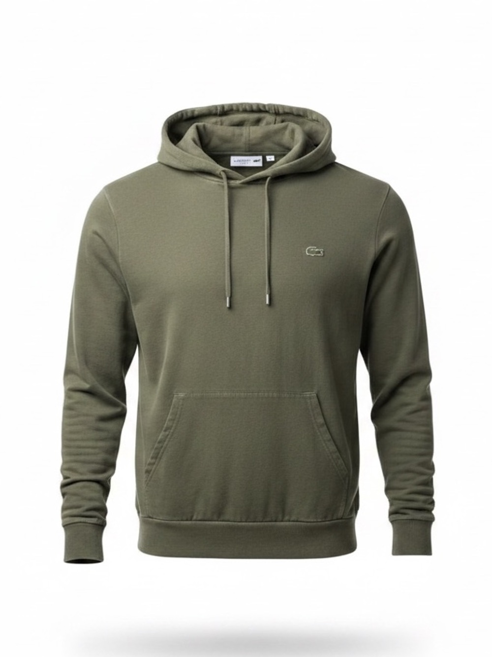 Lacoste Men’s Olive Green Lightweight Hooded Long Sleeve Shirt